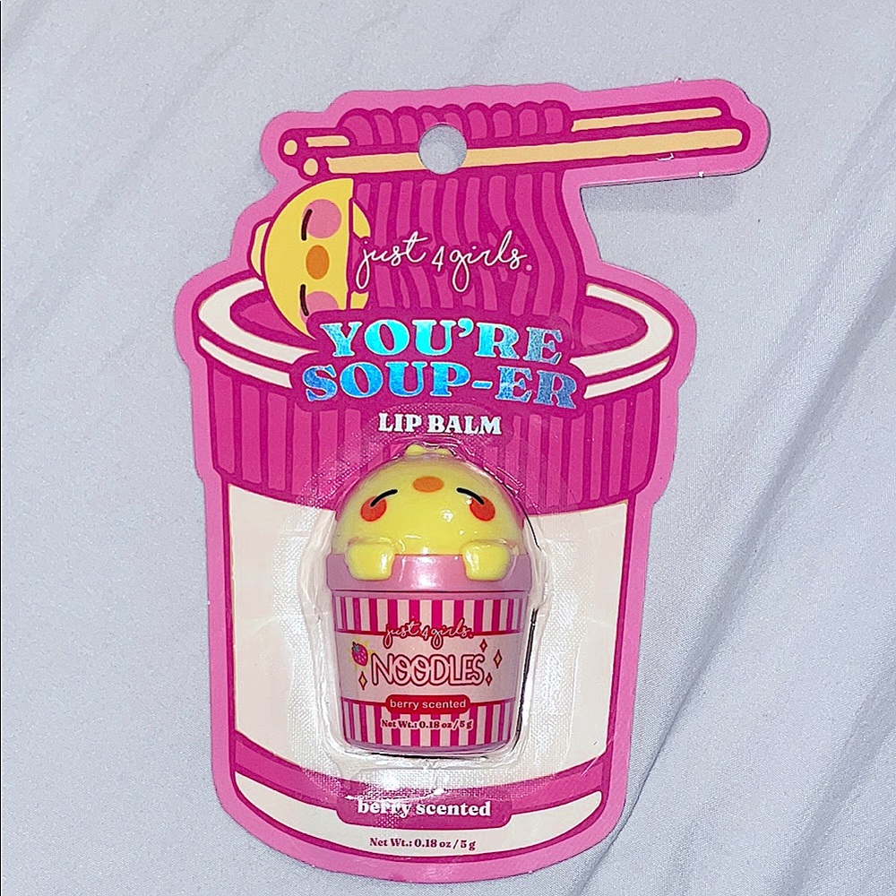 Strawberry Ramen Noodle Novelty Lip Balm Kawaii